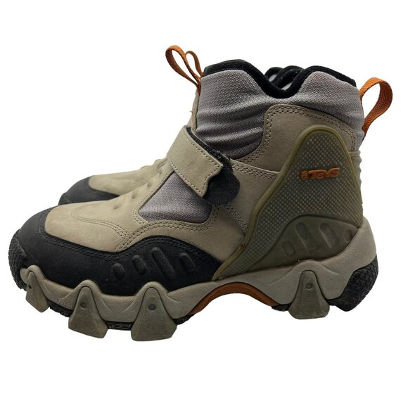 TEVA Men's 7 Hiking Boots Waterproof Ankle 6685 Tan Gray Strap Outdoor 6.5" Tall - Picture 3 of 11